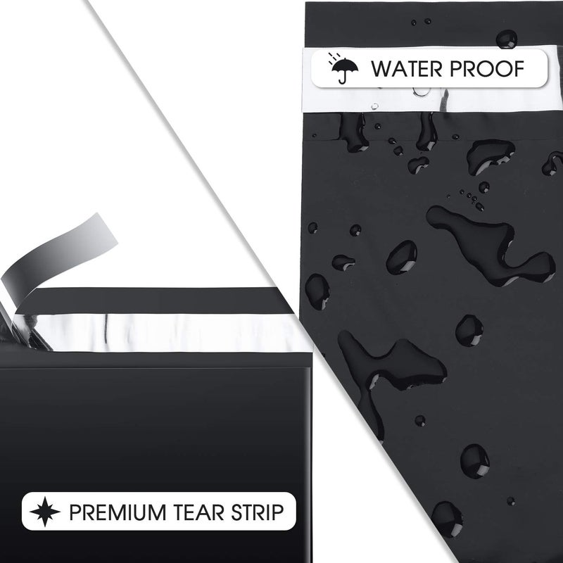 Metronic Large Poly Mailers 19x24 50PCS, Shipping Bags Envelopes Mailers with Self Adhesive Waterproof and Tear-Proof Postal Bags, Black - Image 2